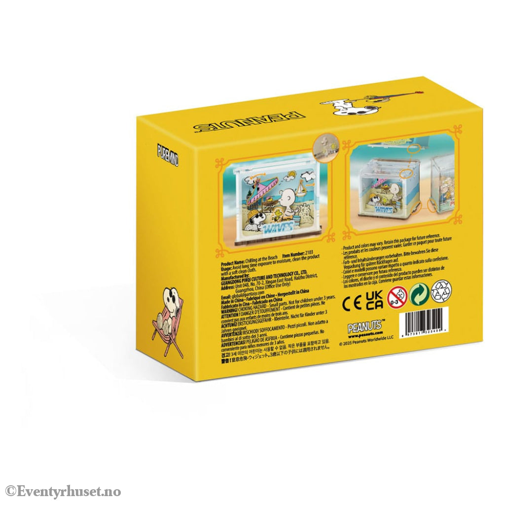 Peanuts Puremind DIY Construction Mini Scene Chilling at the Beach Toys