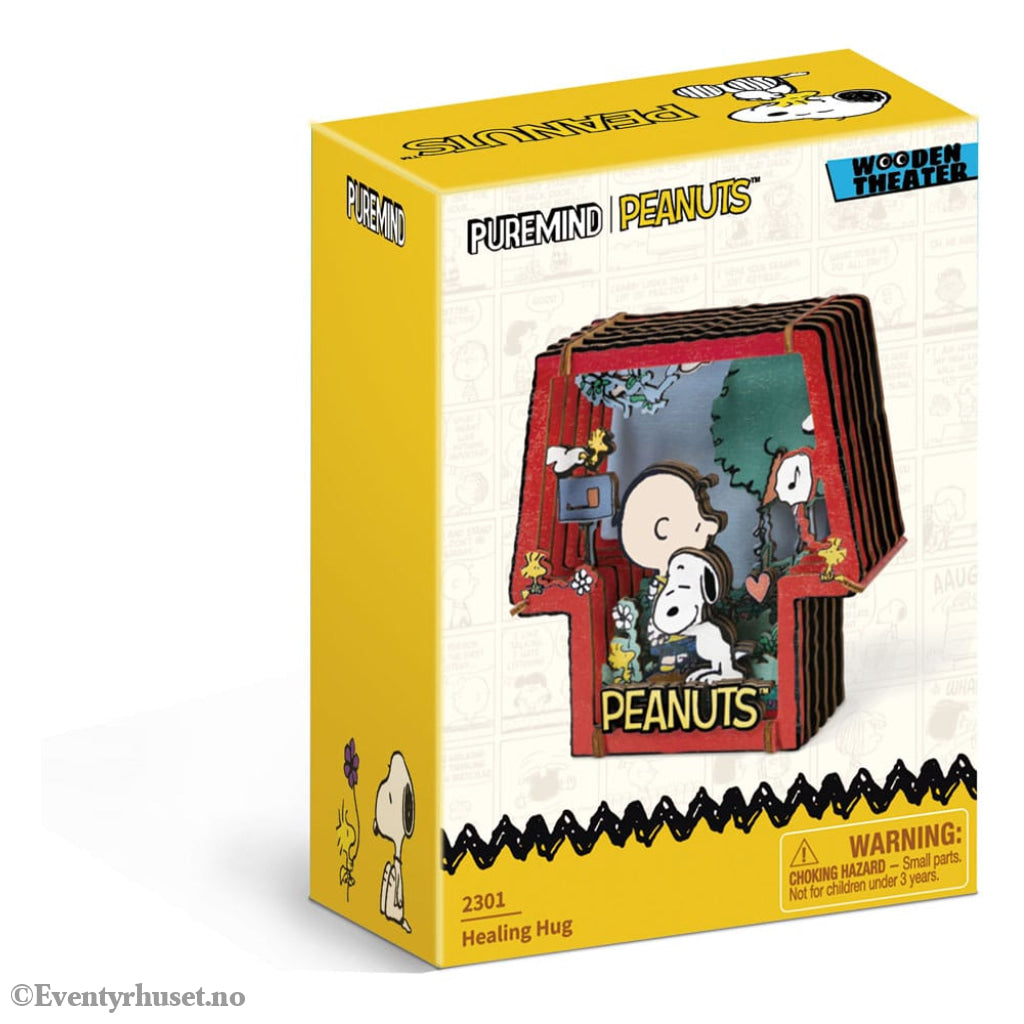 Peanuts Puremind Model Kit Wooden Theater Healing Hug Toys