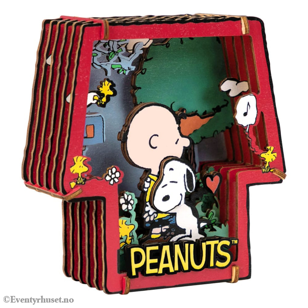 Peanuts Puremind Model Kit Wooden Theater Healing Hug Toys
