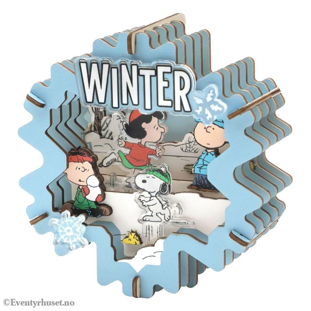 Peanuts Puremind Model Kit Wooden Theater Winter Wonderland Toys