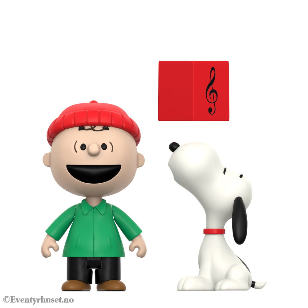 Peanuts ReAction Action Figures 2-Pack Brown and Snoopy (Caroling) 10 cm. Mint In Sealed Box (MISB)! Actionfigur