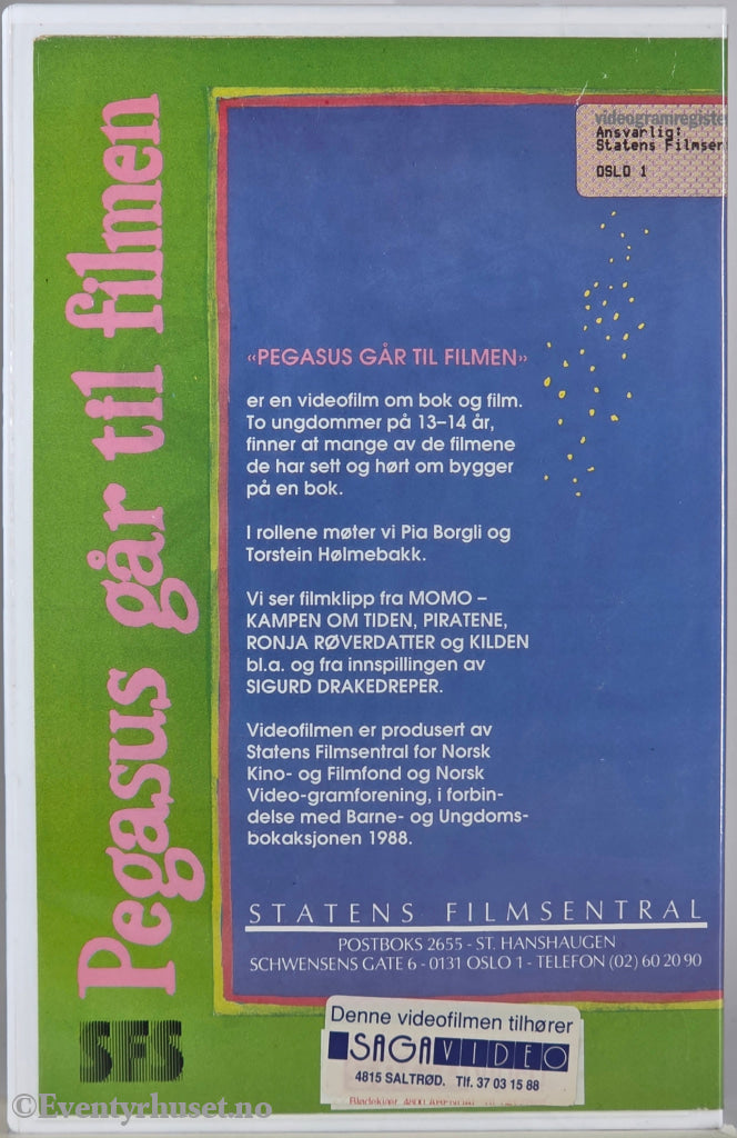 Pegasus går til filmen – 1980-tallet . VHS Big Box.