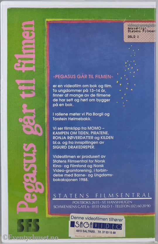 Pegasus går til filmen – 1980-tallet . VHS Big Box.