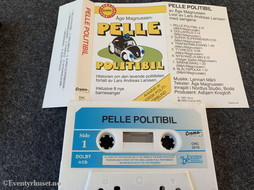Pelle Politibil. 1987. Åge Magnussen: Kassett (Mc)