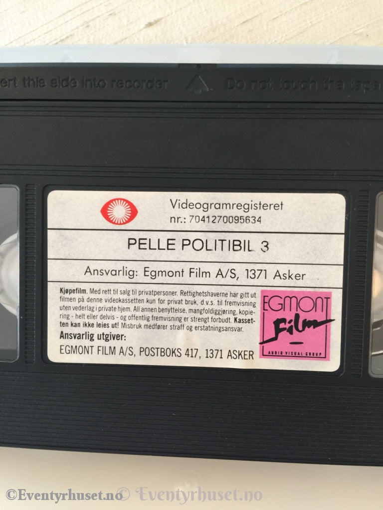 Pelle Politibil 3. 1995. Vhs. Vhs