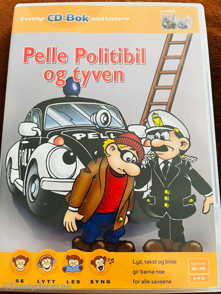 Pelle Politibil Og Tyven. 2003. Cd & Bok.