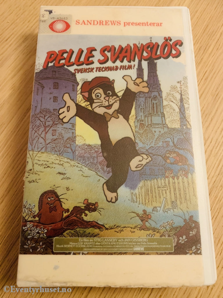 Pelle Svanslös. Vhs. Laminert Innstikk. Vhs