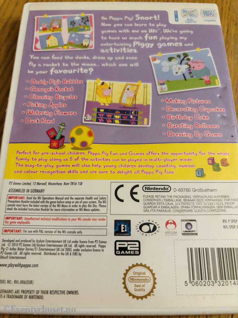 Peppa Pig: Fun And Games . Nintendo Wii.