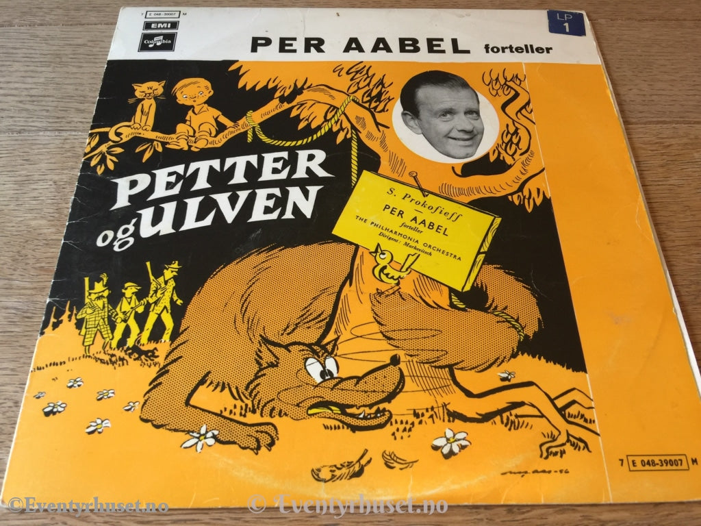 Per Aabel Forteller Petter Og Ulven. Lp. Lp Plate