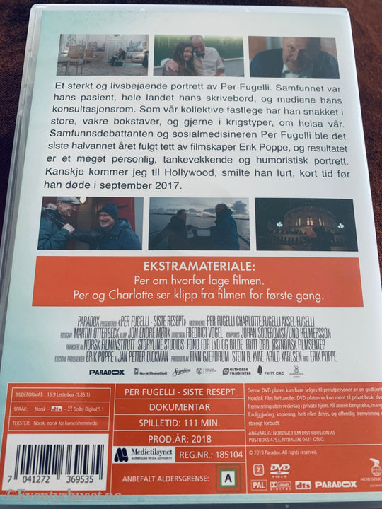 Per Fugelli – Siste resept. DVD.