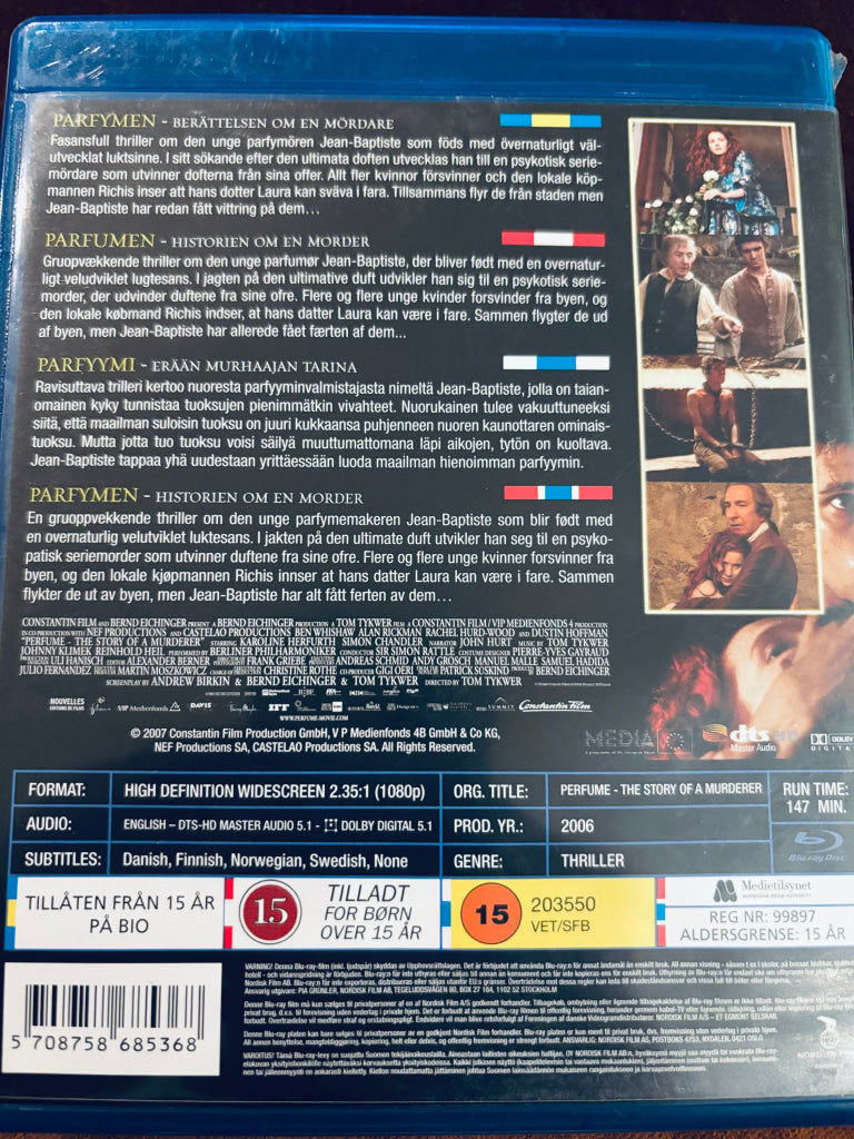 Perfume: The Story of a Murderer. Blu-ray Disc.