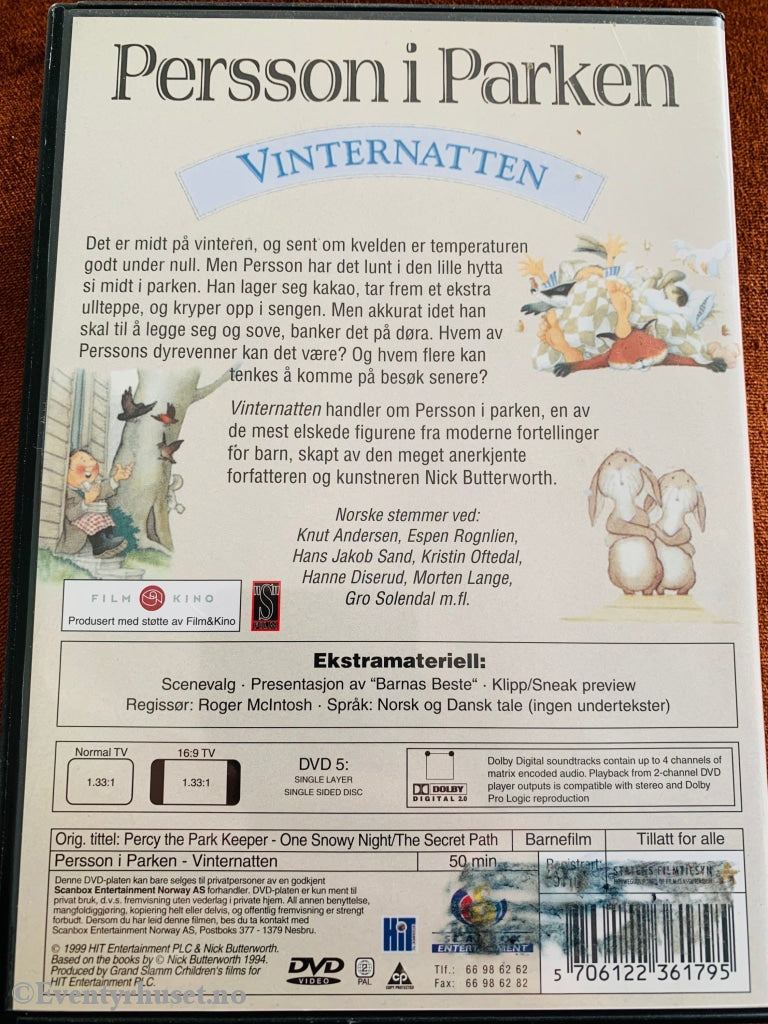 Persson I Parken - Vinternatten (Nrk). 1999. Dvd. Dvd