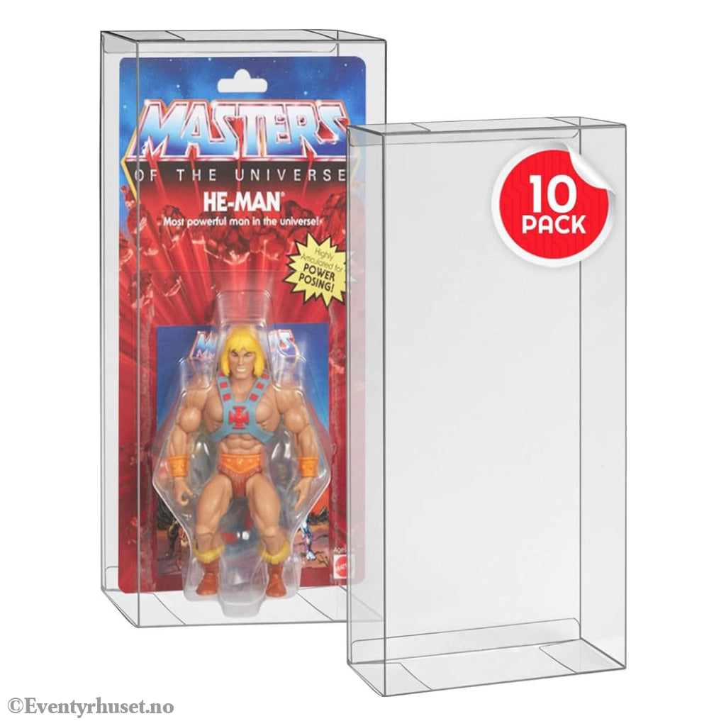 PET Protectors 10-Pack for Masters of the Universe Origins Power Posing (Carded) Box Figures Storage & Protection