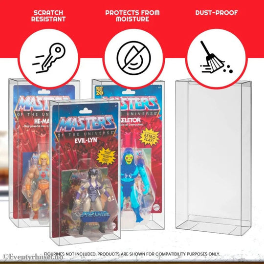 PET Protectors 10-Pack for Masters of the Universe Origins Power Posing (Carded) Box Figures Storage & Protection