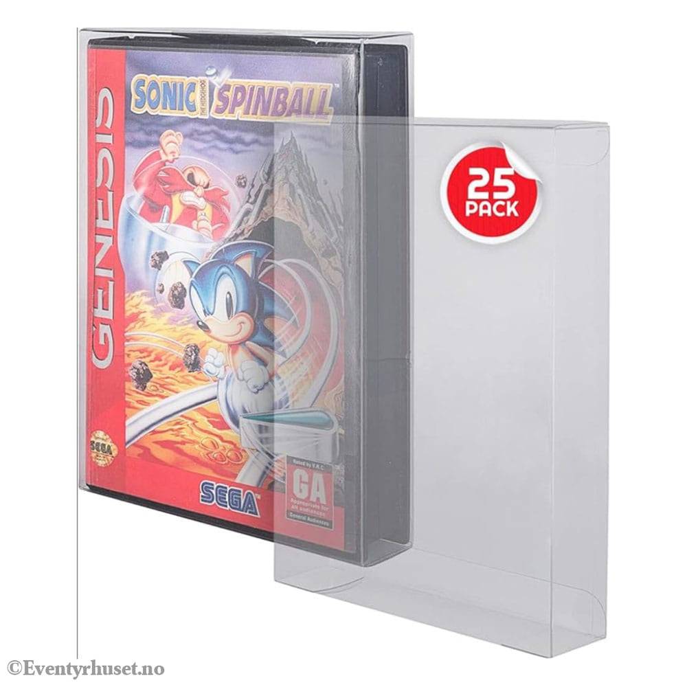 PET Protectors 25-Pack for Sega Genesis Games Storage & Protection
