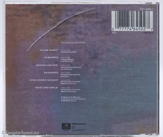 Pet Shop Boys. 1986. Disco. CD.