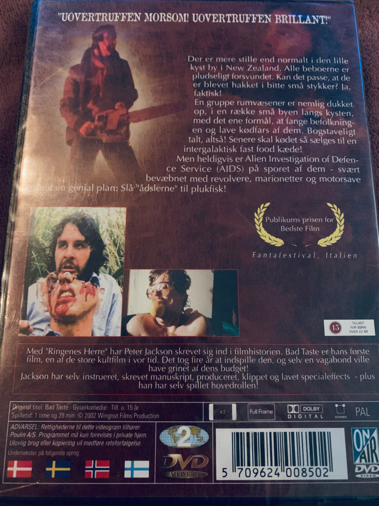 Peter Jackson’s Bad Taste. 1989. DVD. Ny i plast! DVD