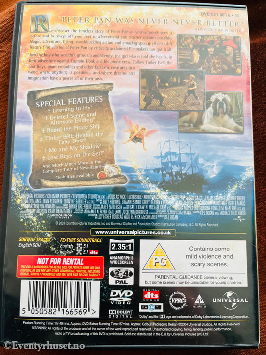 Peter Pan. 2003. Dvd. Dvd