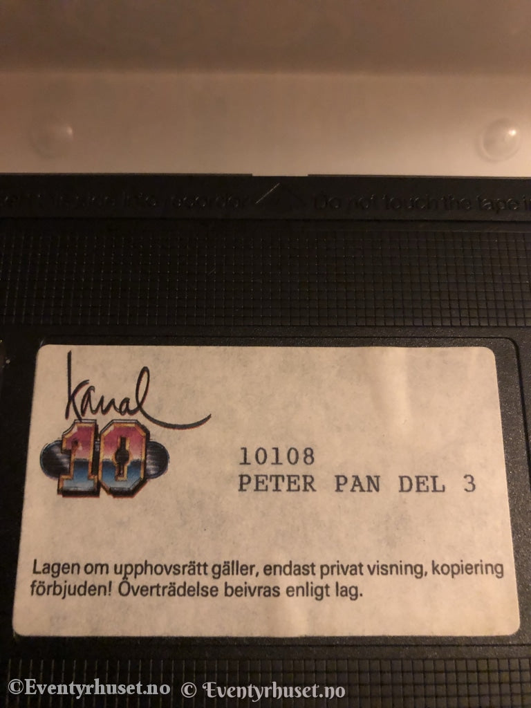Peter Pan Og Kaptein Krok. 1990. Vhs. Vhs