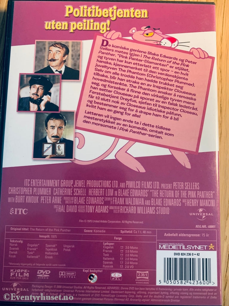 Peter Sellers - The Return Of The Pink Panther. 1975. Dvd. Dvd