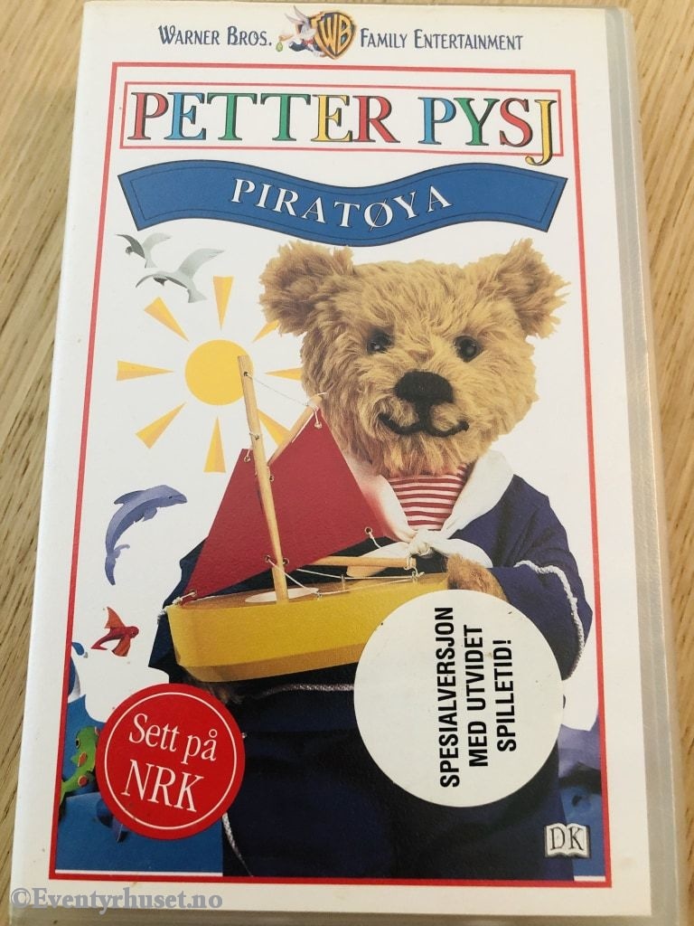 Petter Pysj 1. Piratøya. 1998. Vhs. Spesialversjon. Vhs