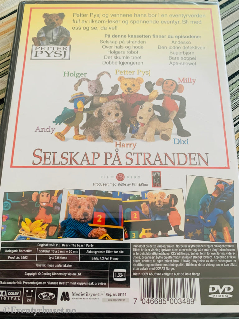 Petter Pysj - Selskap På Stranden (Nrk). 1993. Dvd. Ny I Plast! Dvd