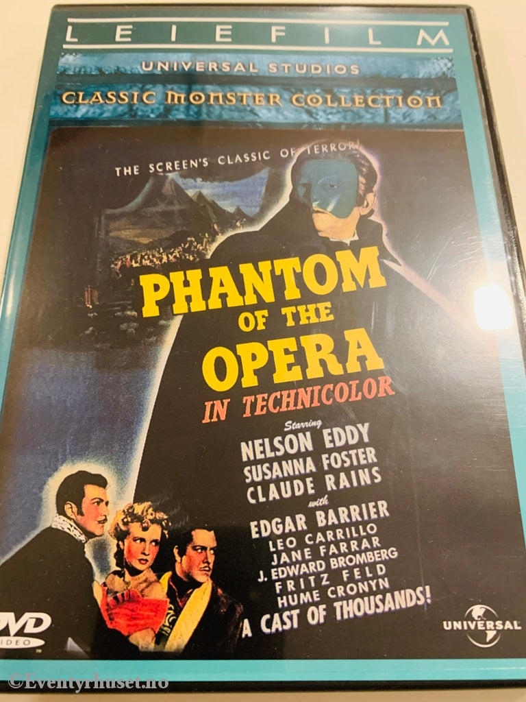 Phantom Of The Opera. 1943. Dvd Leiefilm.