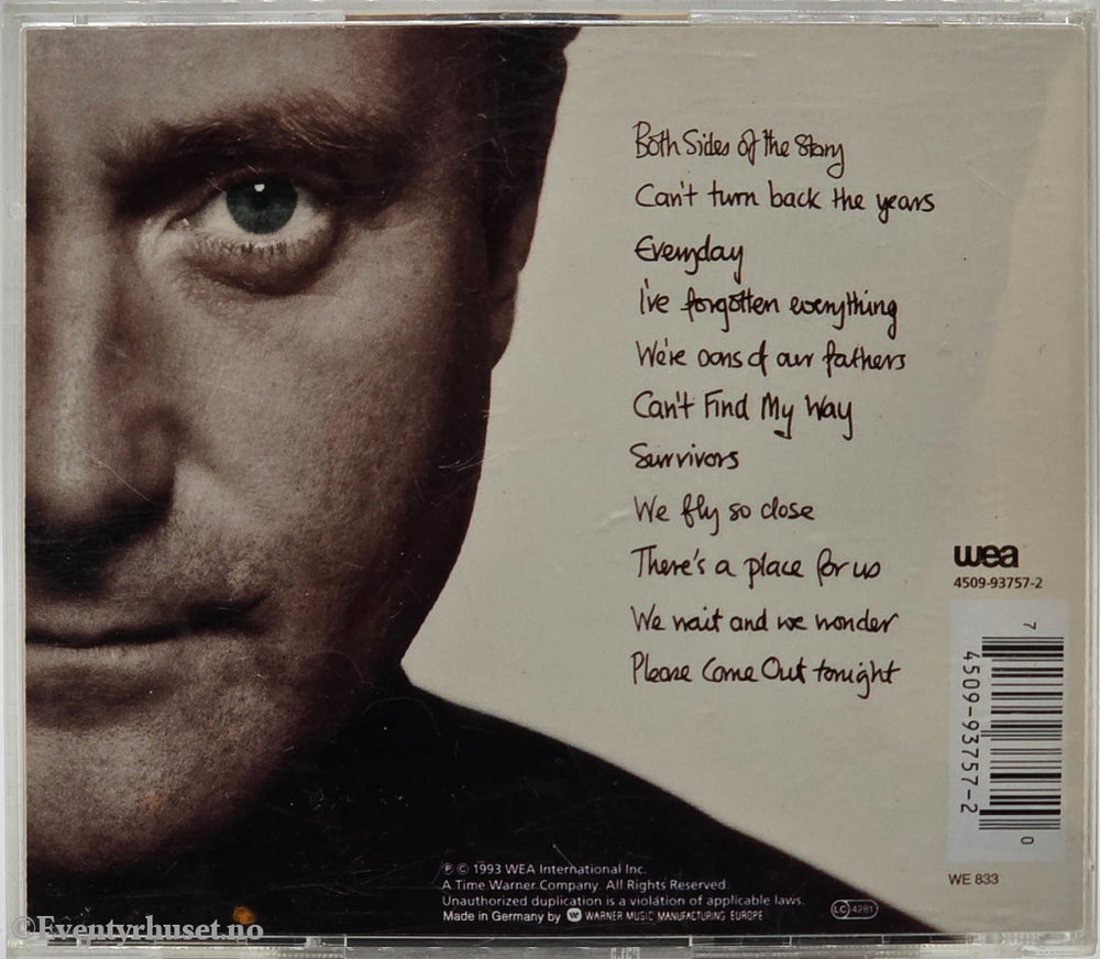 Phil Collins. 1994. Both Sides – On Tour ’94. Musikk-CD.
