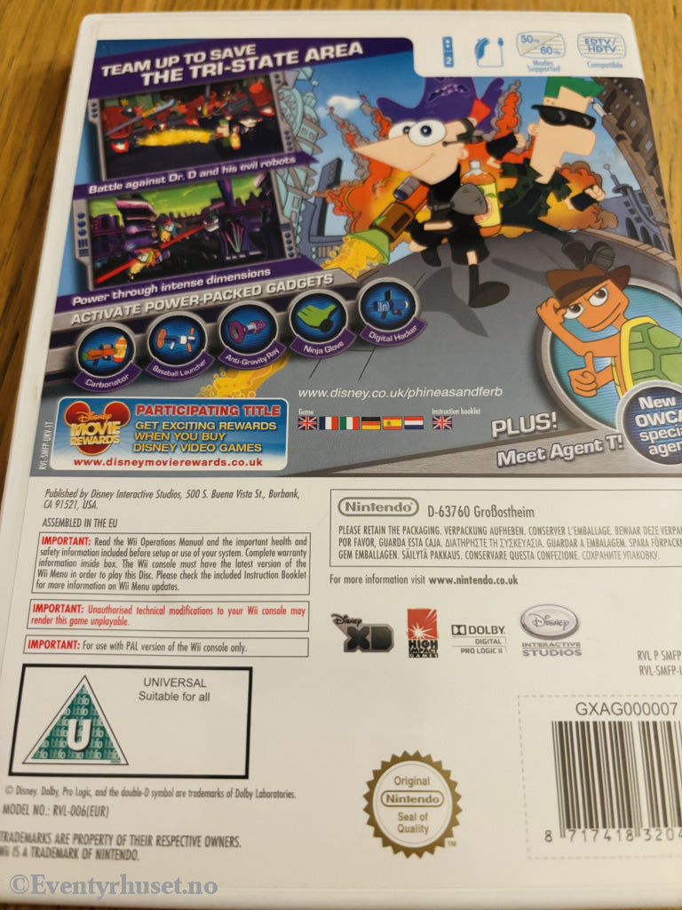 Phineas and Ferb: Across the 2nd Dimension . Nintendo Wii.