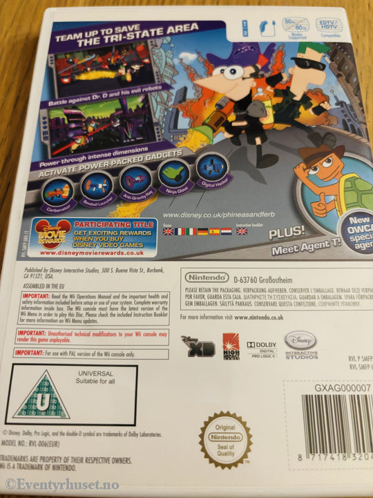 Phineas and Ferb: Across the 2nd Dimension . Nintendo Wii.
