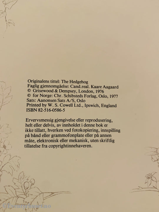 Piggsvinet (Dyrebøkene Mine). 1977. Fortelling