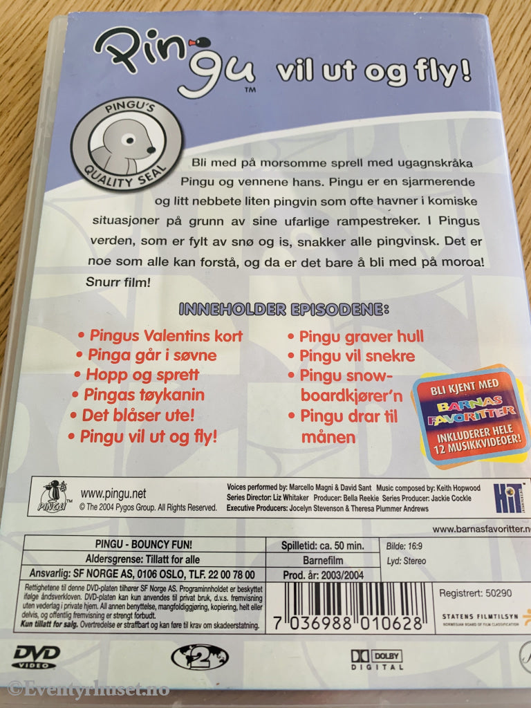 Pingu. 2003/2004. Pingu Vil Ut Og Fly! Dvd. Dvd