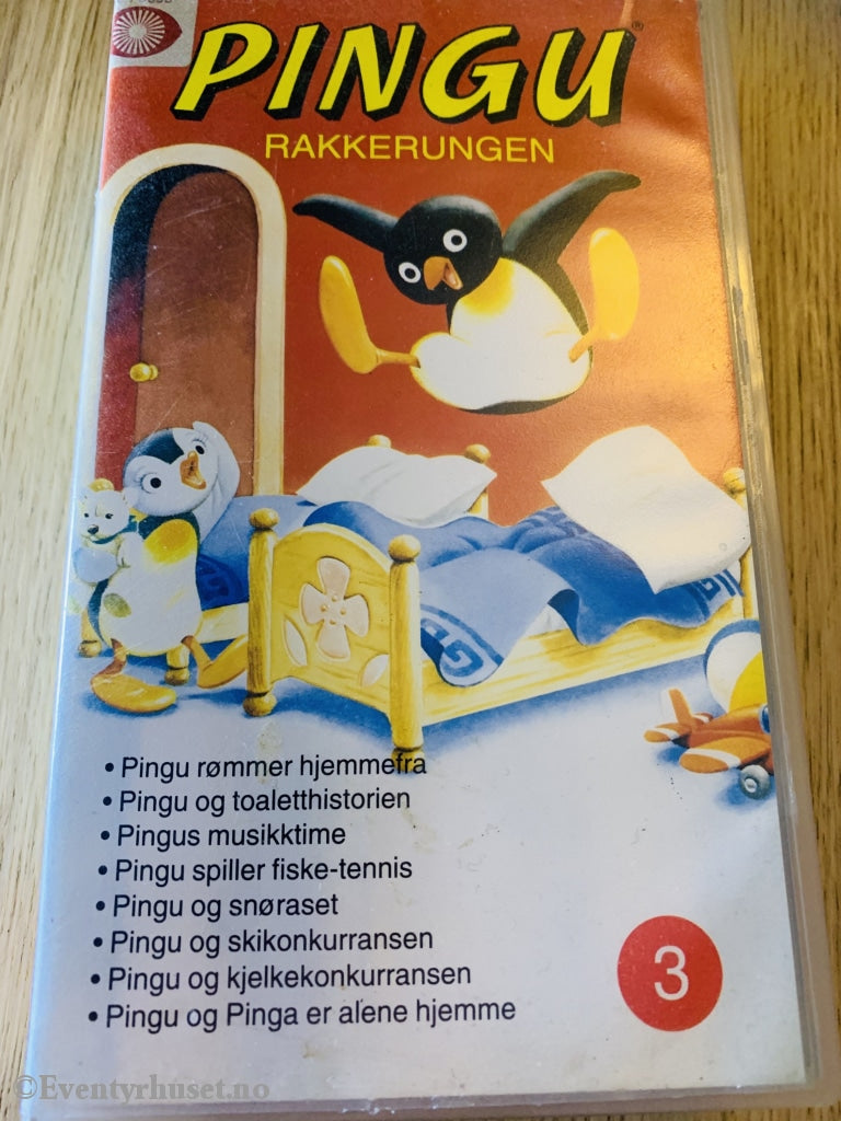 Pingu 3. Rakkerunger. 1992. Vhs. Vr-Klistremerke! Vhs