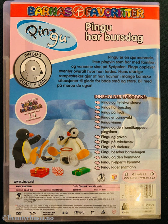 Pingu Har Bursdag. 1987. Dvd. Dvd