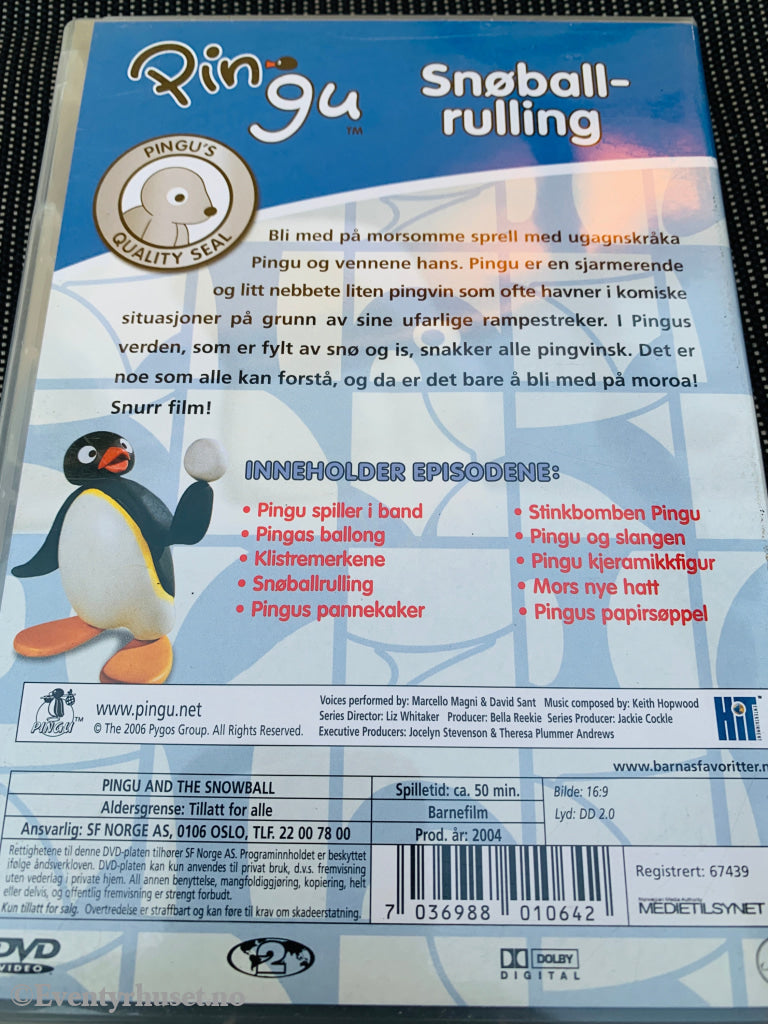 Pingu - Snøballrulling. DVD. DVD