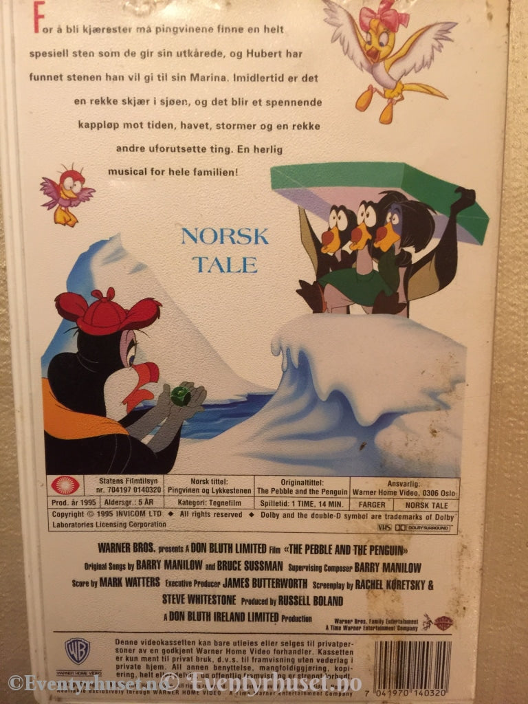 Pingvinen Og Lykkesteinen. 1995. Vhs. Vhs