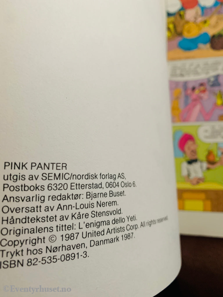 Pink Panter som detektiv: Den avskyelige snømann (1982). Tegneseriealbum.