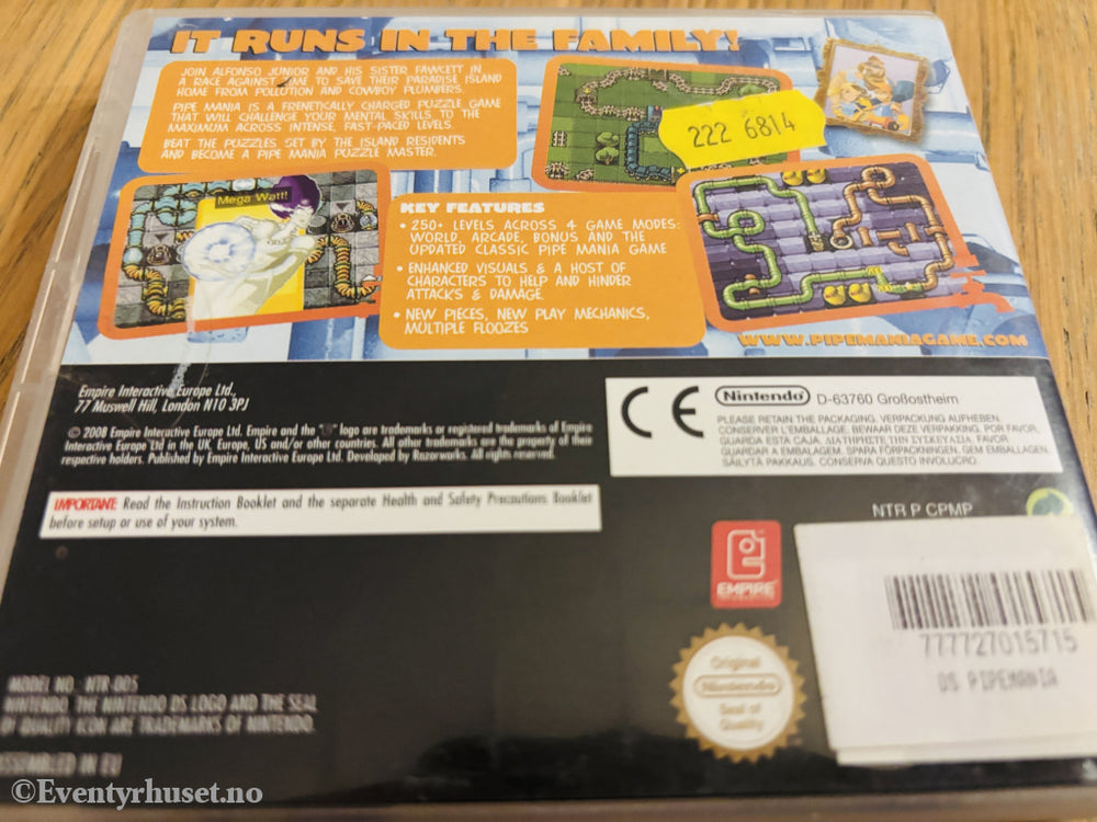 Pipe Mania . Nintendo DS.