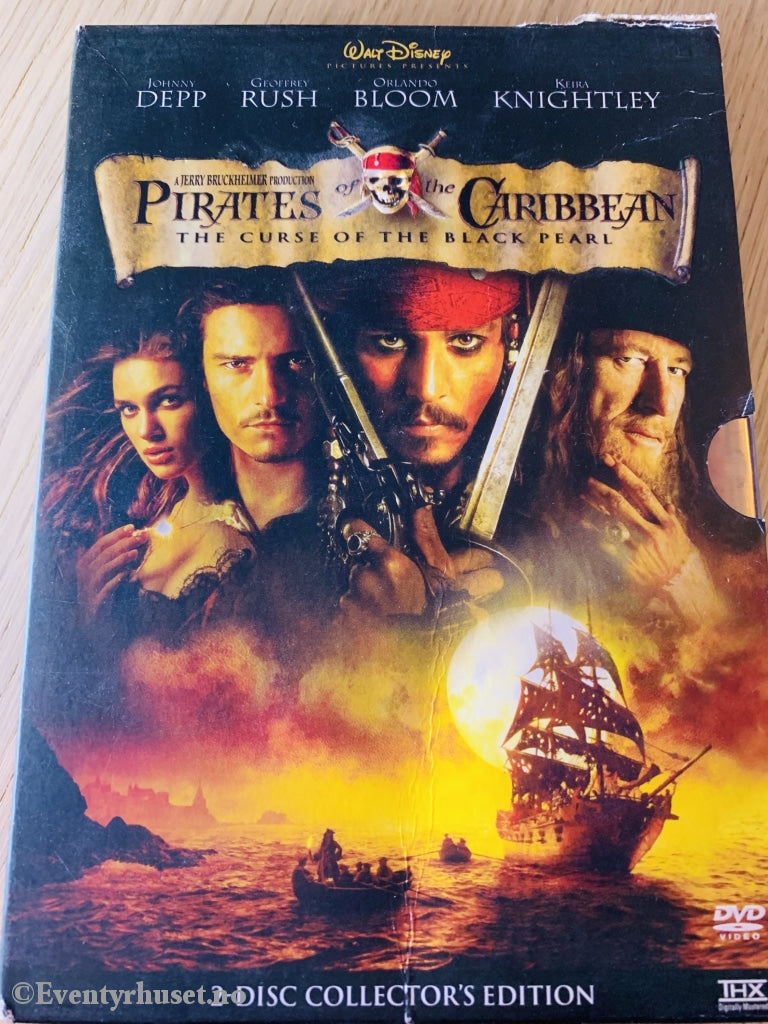 Pirates Of The Caribbean: The Curse Black Pearl. Disney Dvd Slipcase.