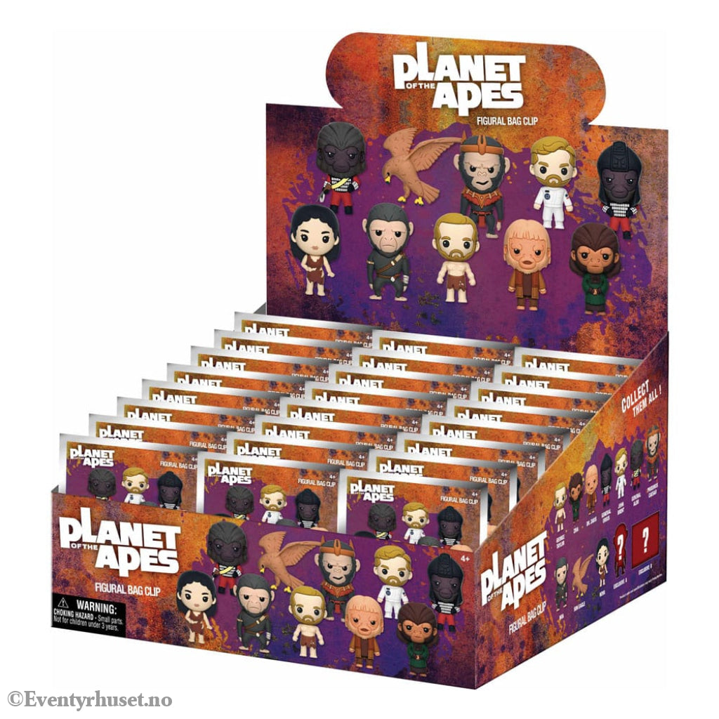 Planet of the Apes 3D Foam Bag Clips Series 1 Display (24) Fashion & Accessories