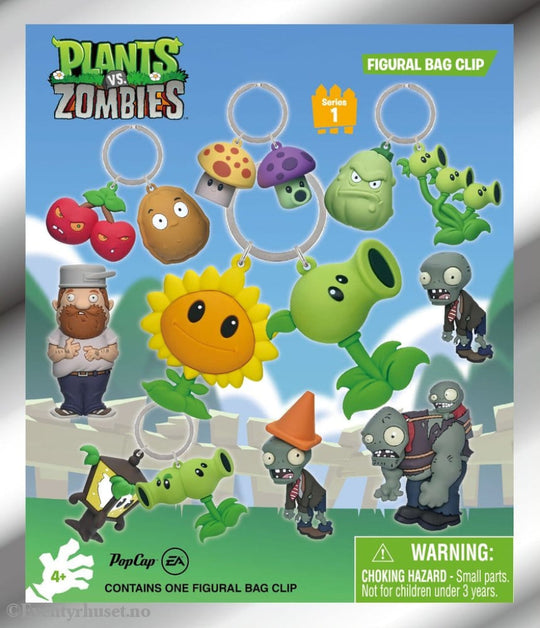 Plants vs. Zombies 3D Foam Bag Clips Serie 1 Display (24) Fashion & Accessories