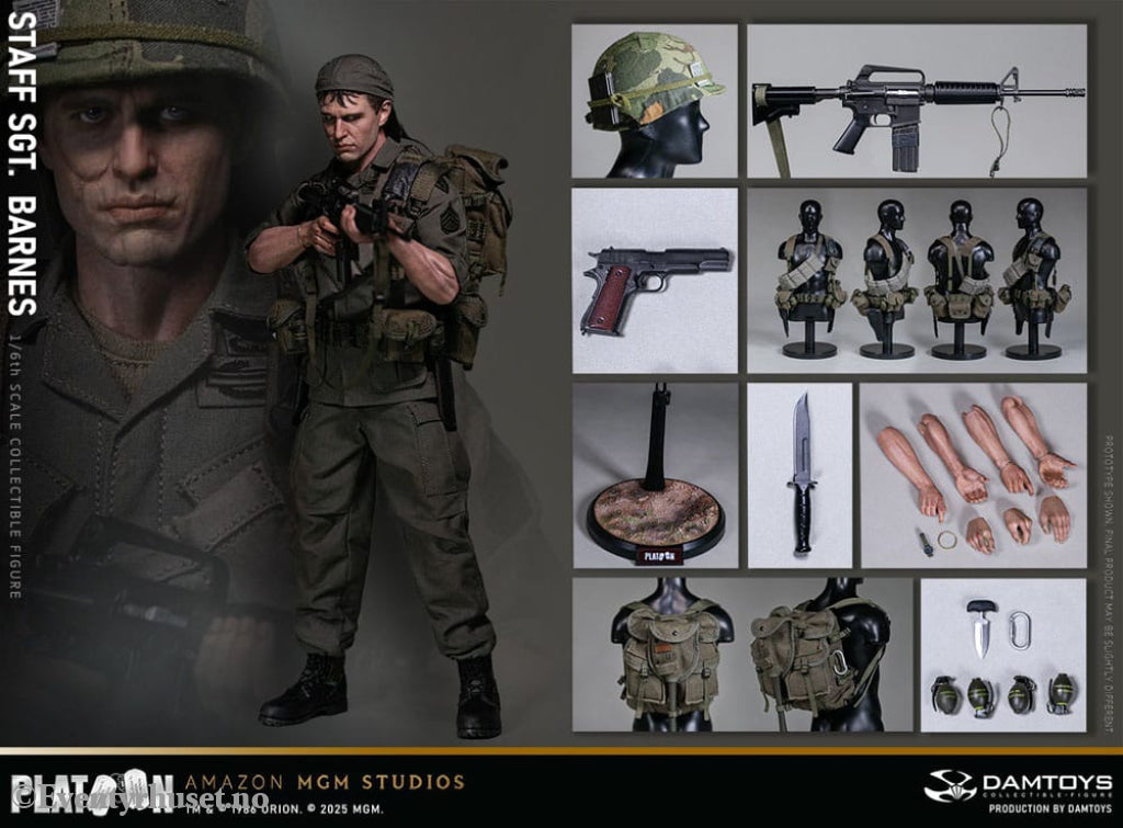 Platoon Action Figure 1/6 Staff Sergeant Barnes 30 cm Toys