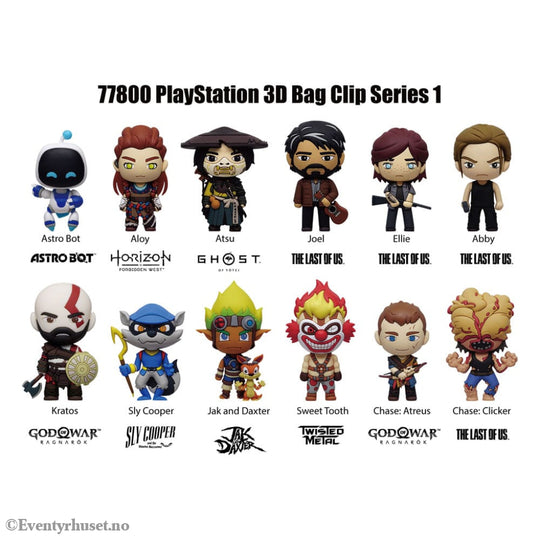 Playstation 3D Foam Bag Clips Series 1 Display (24) Fashion & Accessories