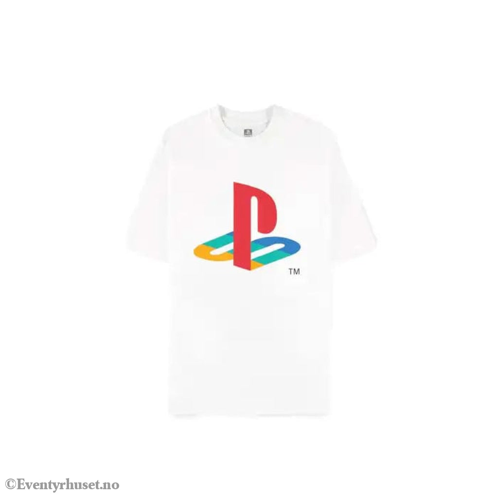 PlayStation T-Shirt Logo White Loose Fit Size S Fashion & Accessories