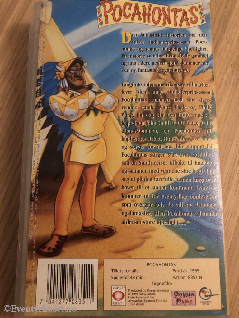 Pocahontas. 1995. Vhs. Vhs