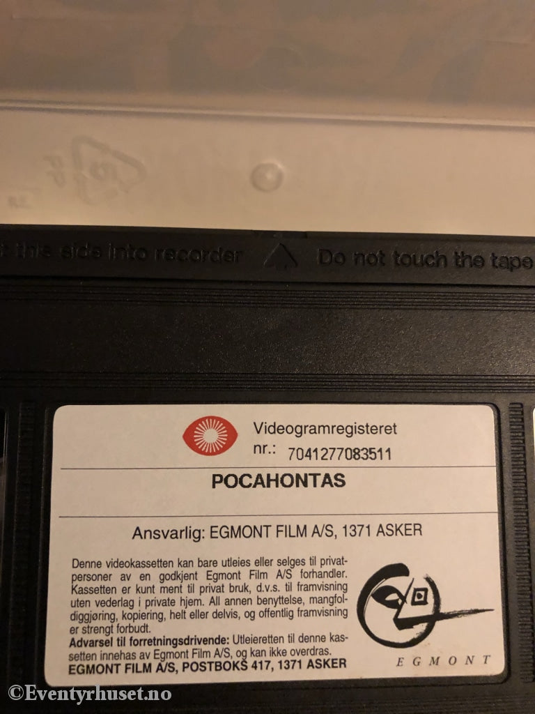 Pocahontas. 1995. Vhs. Vhs