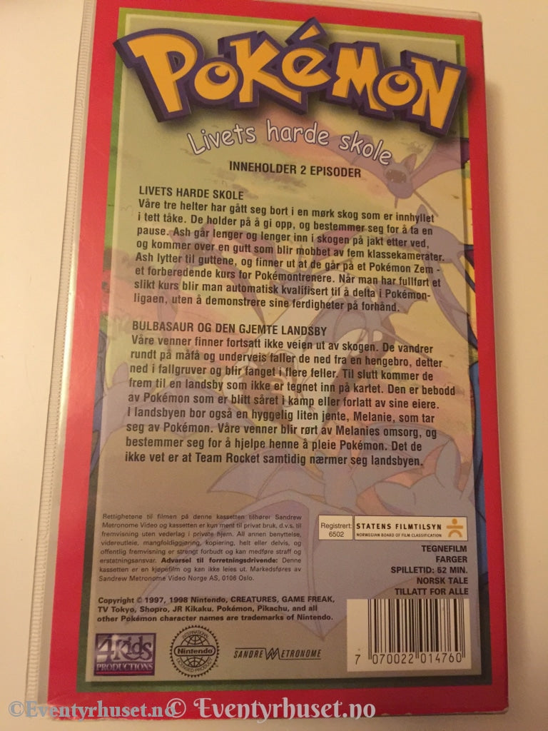 Pokémon 05. Livets Harde Skole. 1998. Vhs. Vhs