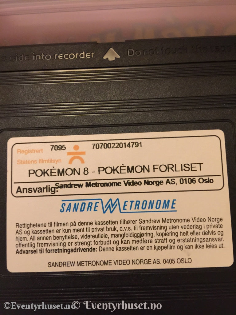 Pokémon 08. Forliset. 1998. Vhs. Vhs