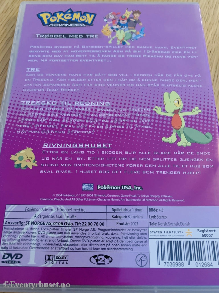 Pokémon Advanced - Trøbbel Med Tre. 2003. Dvd. Dvd