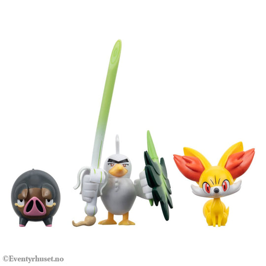 Pokémon Battle Figure Set 3-Pack Fennekin Lechonk Sirfetch’d 5 cm Toys